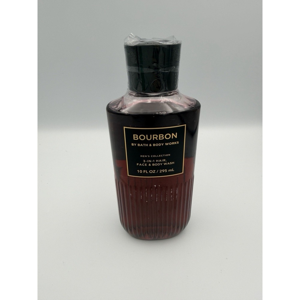 Bath Body Works Mens Bourbon 3 In 1 Hair Face Body Wash Aloe 10 oz